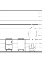 Kronos Komodin 2 Raflı 2 Çekmeceli Tek Kapaklı 44x59x80 Aytaşı-Aytaşı