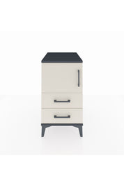 Kronos Komodin 2 Raflı 2 Çekmeceli Tek Kapaklı 44x59x80 Antrasit-Aytaşı