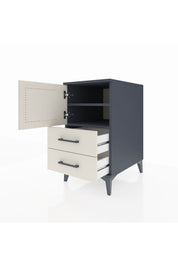 Kronos Komodin 2 Raflı 2 Çekmeceli Tek Kapaklı 44x59x80 Antrasit-Aytaşı