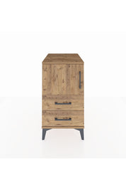 Kronos Komodin 2 Raflı 2 Çekmeceli Tek Kapaklı 44x59x80 Çam-Çam