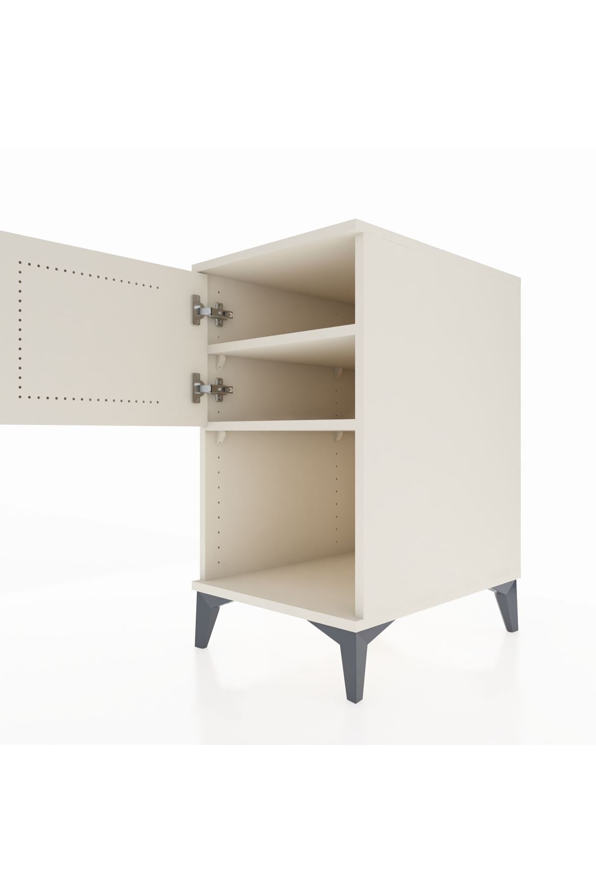 Kronos Komodin 2 Raflı Tek Kapaklı 44x59x80 Aytaşı-Aytaşı