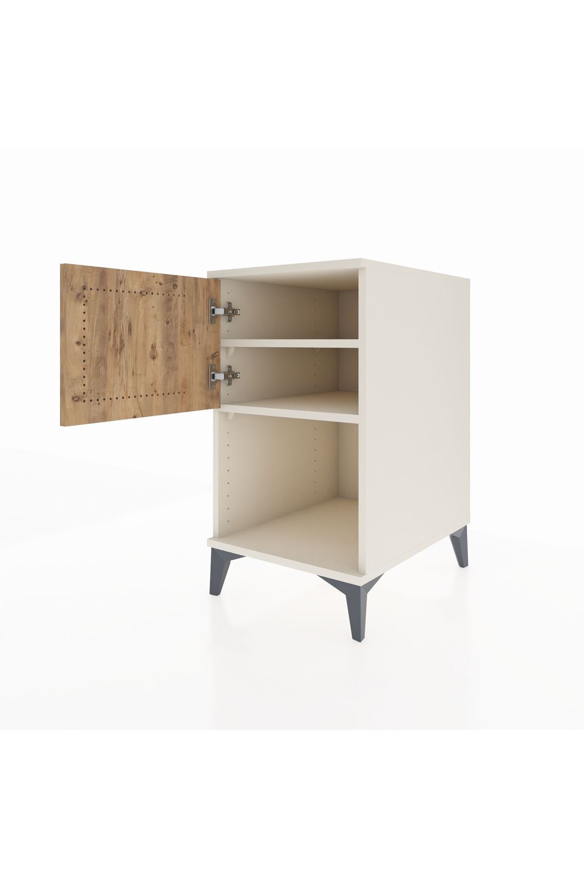 Kronos Komodin 2 Raflı Tek Kapaklı 44x59x80 Aytaşı-Çam