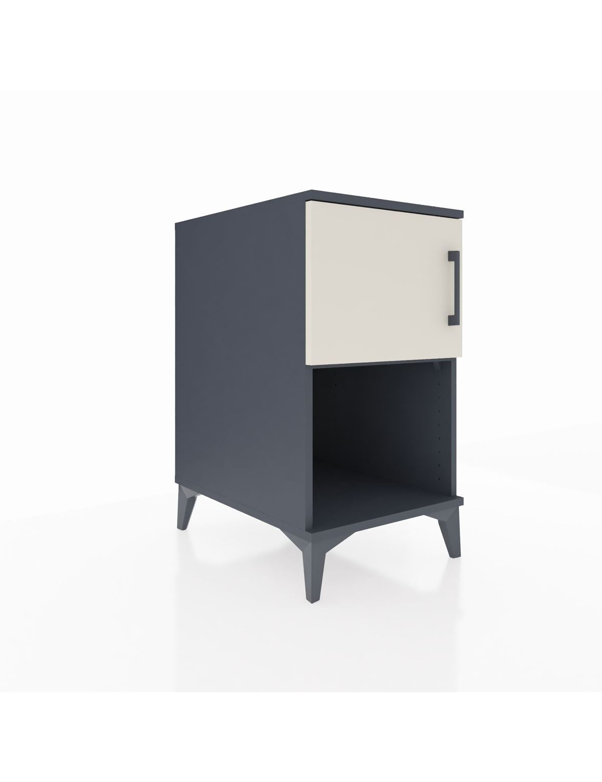 Kronos Komodin 2 Raflı Tek Kapaklı 44x59x80 Antrasit-Aytaşı