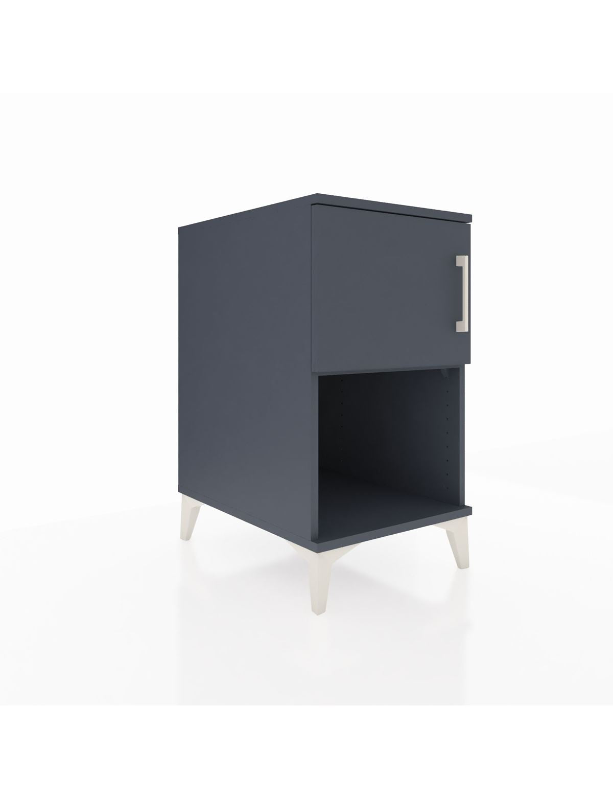 Kronos Komodin 2 Raflı Tek Kapaklı 44x59x80 Antrasit-Antrasit