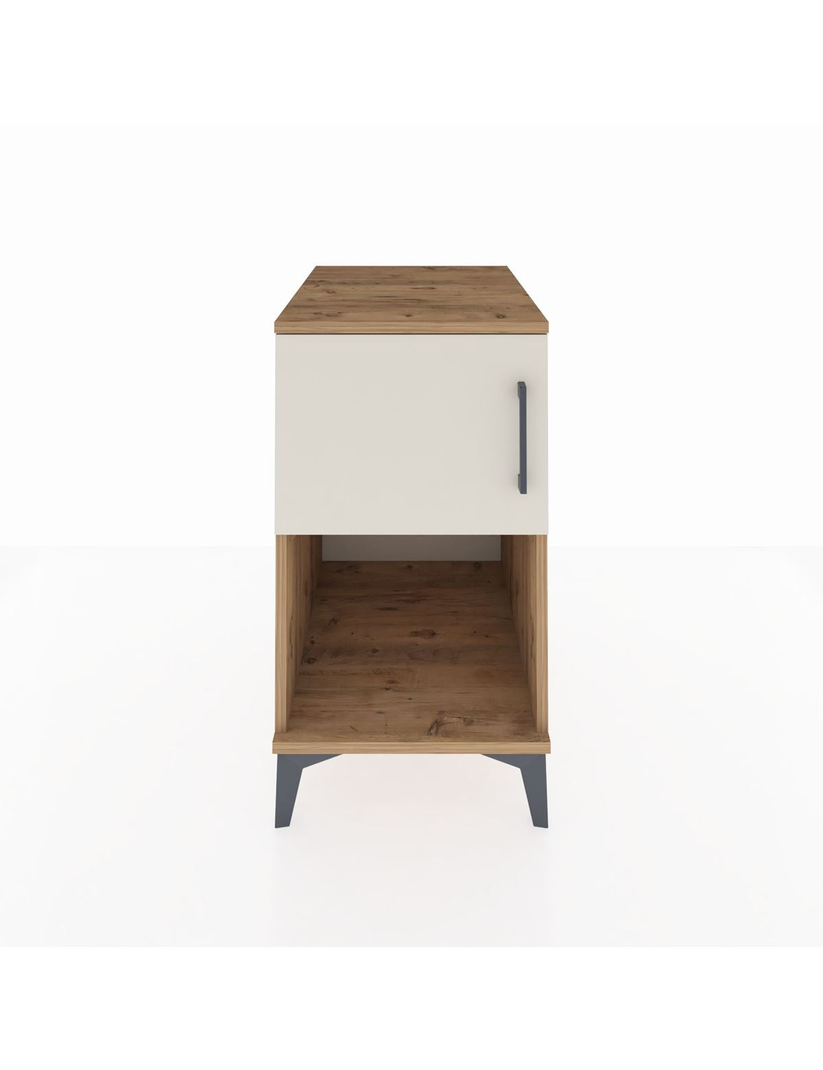 Kronos Komodin 2 Raflı Tek Kapaklı 44x59x80 Çam-Aytaşı