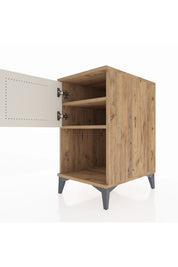 Kronos Komodin 2 Raflı Tek Kapaklı 44x59x80 Çam-Aytaşı