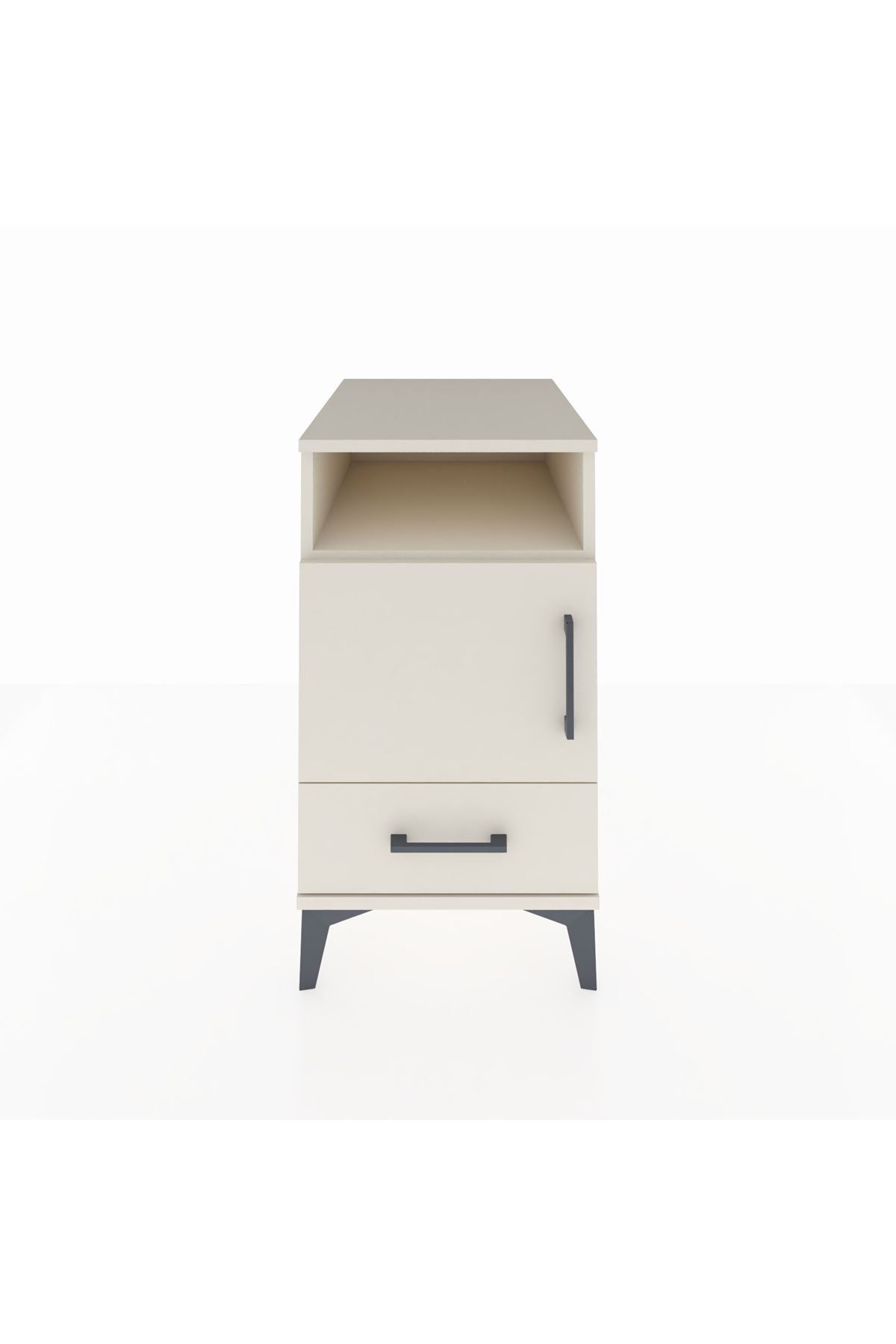 Kronos Komodin 3 Raflı Tek Çekmeceli Tek Kapaklı 44x59x80 Aytaşı-Aytaşı