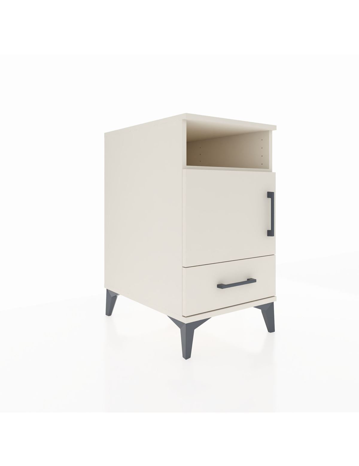 Kronos Komodin 3 Raflı Tek Çekmeceli Tek Kapaklı 44x59x80 Aytaşı-Aytaşı