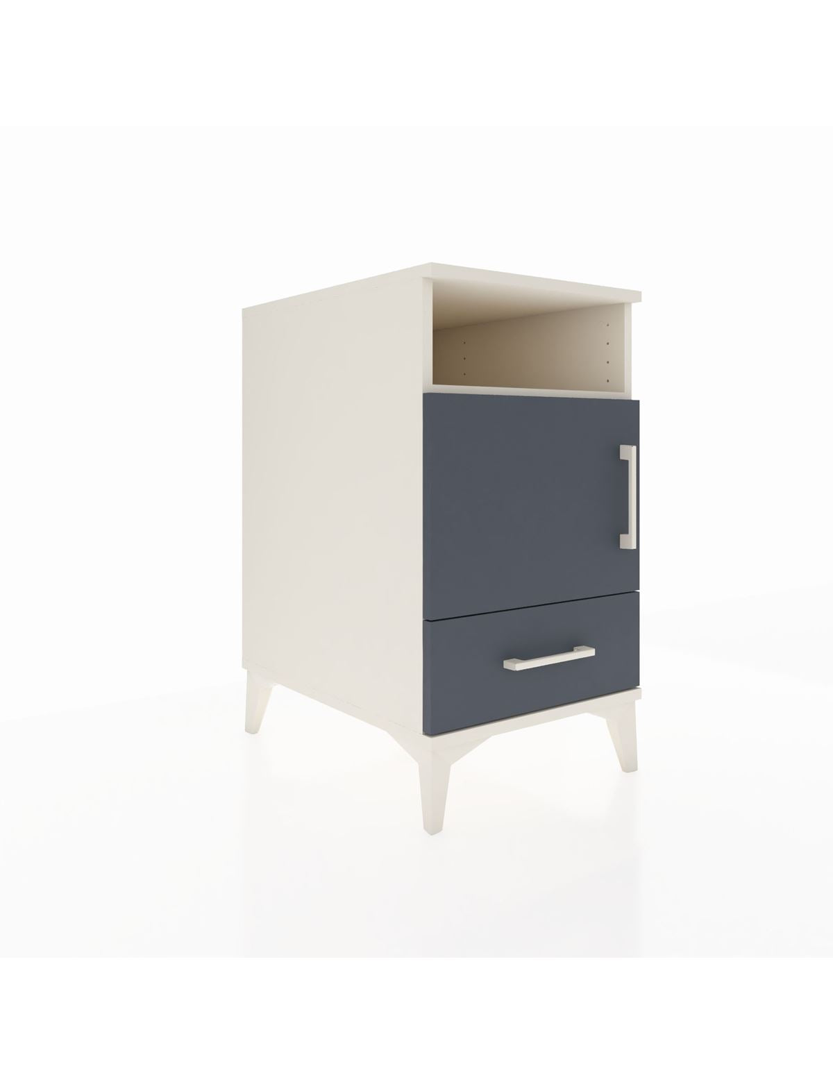 Kronos Komodin 3 Raflı Tek Çekmeceli Tek Kapaklı 44x59x80 Aytaşı-Antrasit