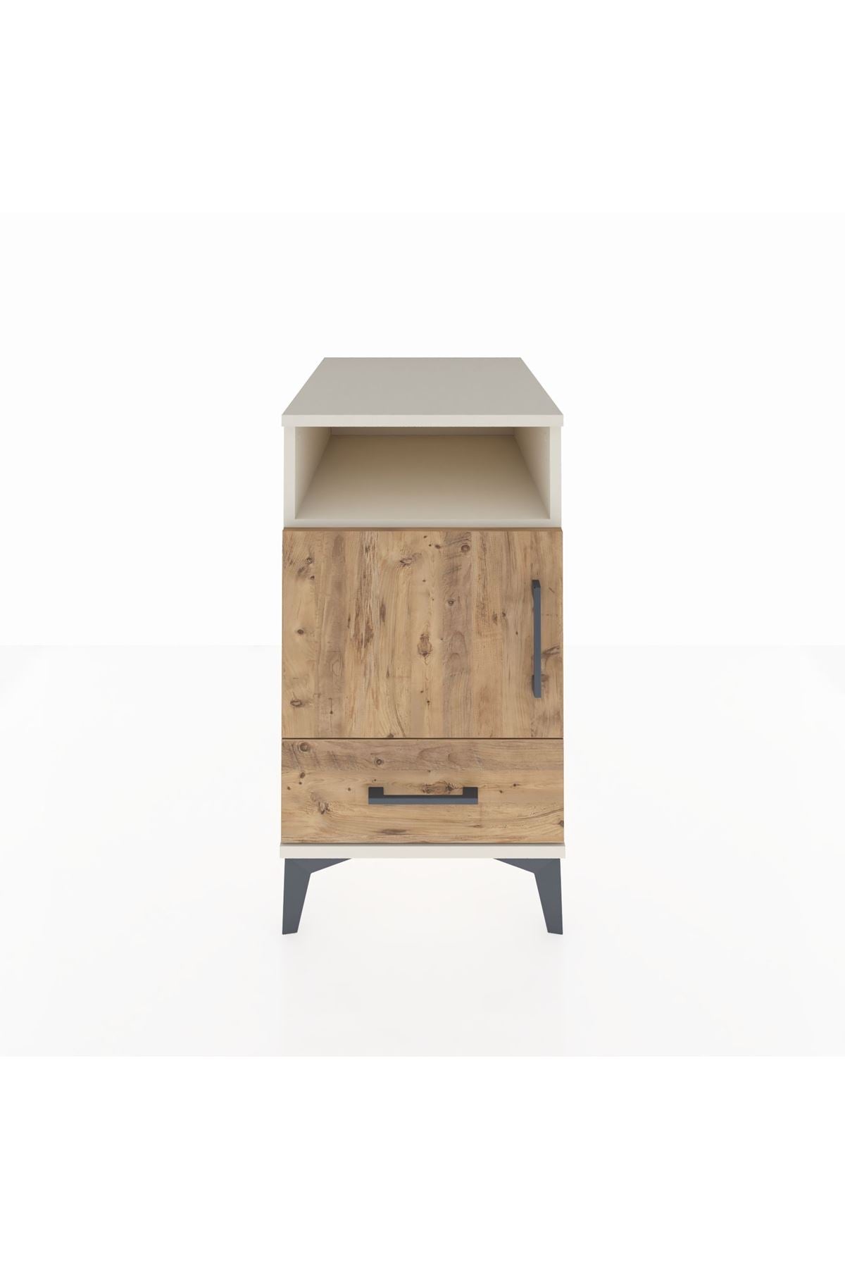 Kronos Komodin 3 Raflı Tek Çekmeceli Tek Kapaklı 44x59x80 Aytaşı-Çam