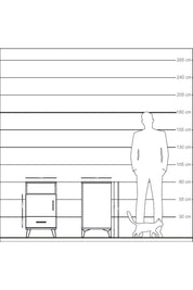 Kronos Komodin 3 Raflı Tek Çekmeceli Tek Kapaklı 44x59x80 Aytaşı-Çam
