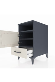 Kronos Komodin 3 Raflı Tek Çekmeceli Tek Kapaklı 44x59x80 Antrasit-Aytaşı