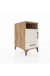 Kronos Komodin 3 Raflı Tek Çekmeceli Tek Kapaklı 44x59x80 Çam-Aytaşı