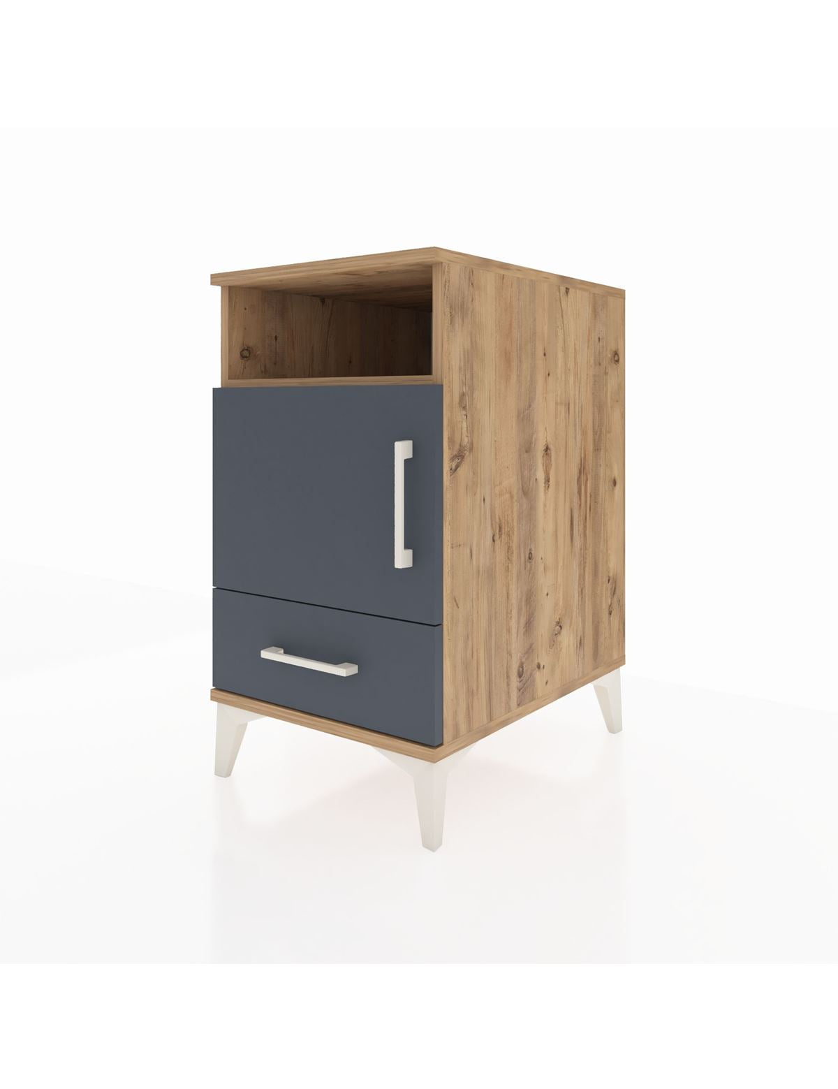 Kronos Komodin 3 Raflı Tek Çekmeceli Tek Kapaklı 44x59x80 - S74M017V8C