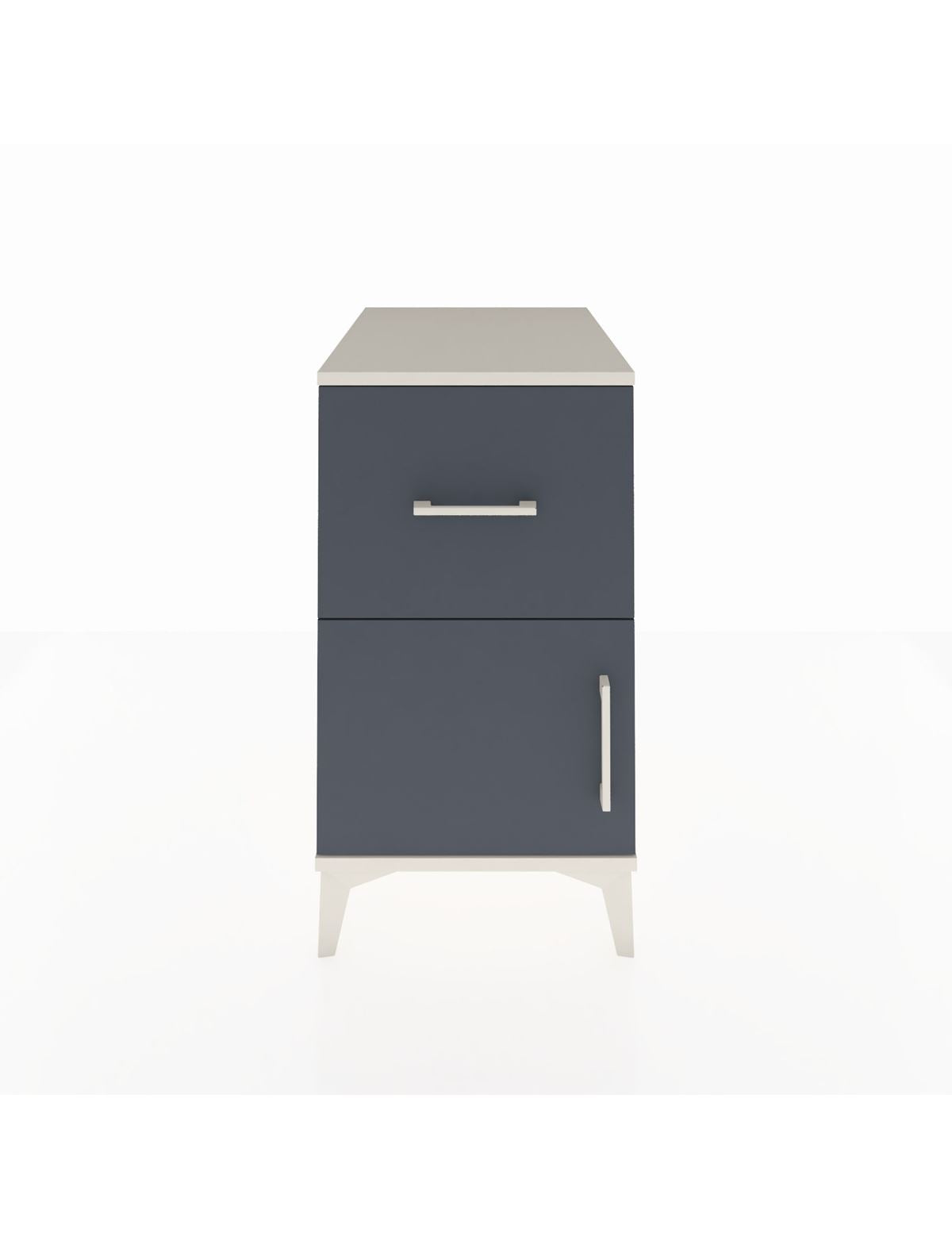 Kronos Komodin Tek Raflı Tek Çekmeceli Tek Kapaklı 44x59x80 Aytaşı-Antrasit