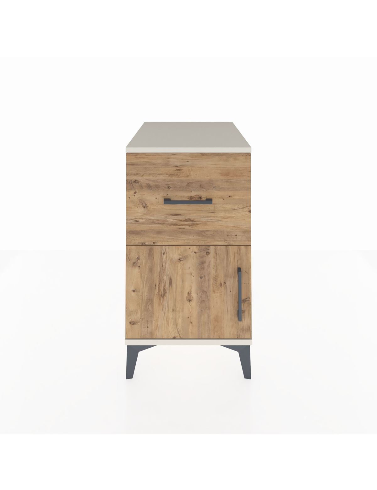 Kronos Komodin Tek Raflı Tek Çekmeceli Tek Kapaklı 44x59x80 Aytaşı-Çam