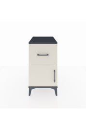 Kronos Komodin Tek Raflı Tek Çekmeceli Tek Kapaklı 44x59x80 Antrasit-Aytaşı