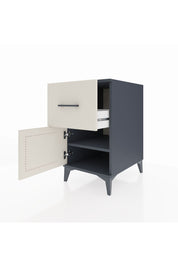 Kronos Komodin Tek Raflı Tek Çekmeceli Tek Kapaklı 44x59x80 Antrasit-Aytaşı