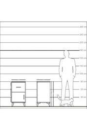 Kronos Komodin Tek Raflı Tek Çekmeceli Tek Kapaklı 44x59x80 Antrasit-Aytaşı