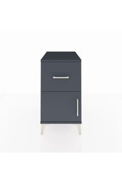 Kronos Komodin Tek Raflı Tek Çekmeceli Tek Kapaklı 44x59x80 Antrasit-Antrasit