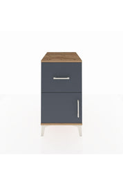 Kronos Komodin Tek Raflı Tek Çekmeceli Tek Kapaklı 44x59x80 Çam-Antrasit