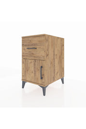 Kronos Komodin Tek Raflı Tek Çekmeceli Tek Kapaklı 44x59x80 Çam-Çam