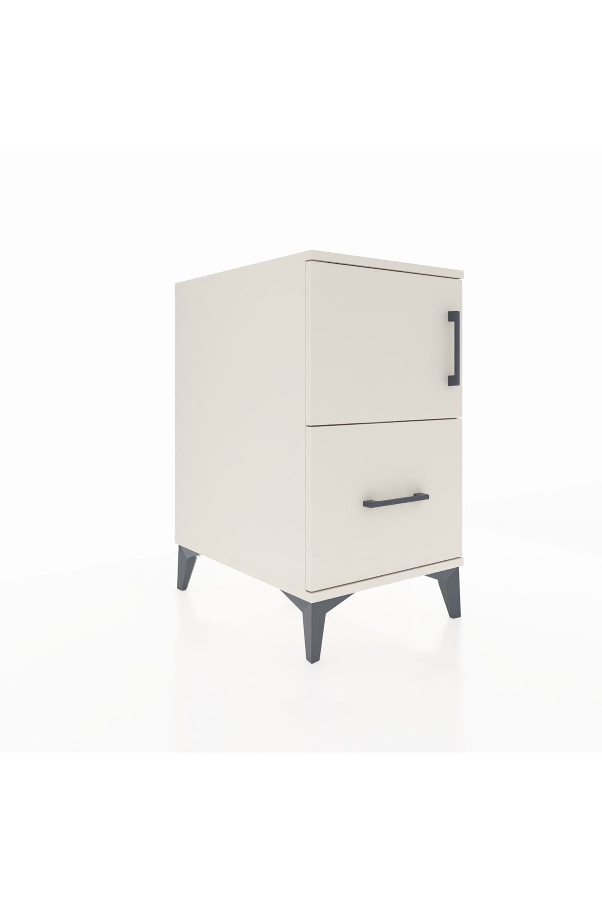 Kronos Komodin 2 Raflı Tek Çekmeceli Tek Kapaklı 44x59x80 Aytaşı-Aytaşı