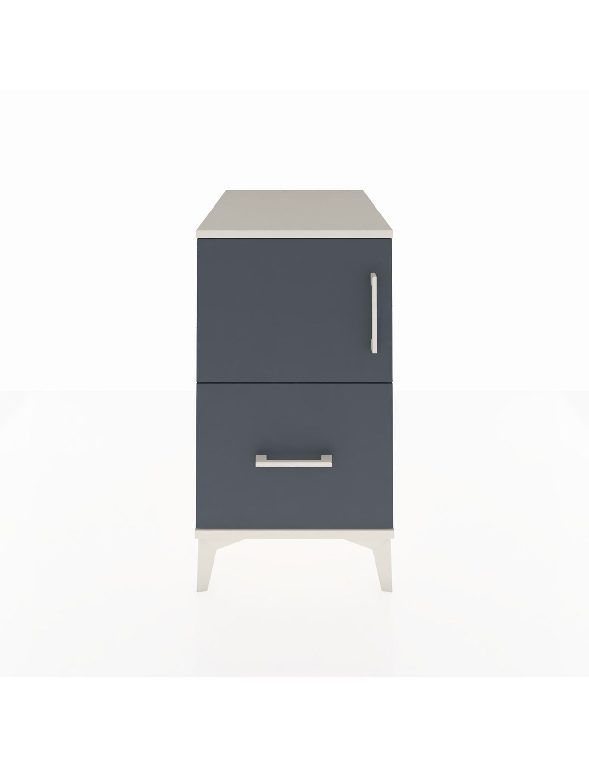 Kronos Komodin 2 Raflı Tek Çekmeceli Tek Kapaklı 44x59x80 Aytaşı-Antrasit