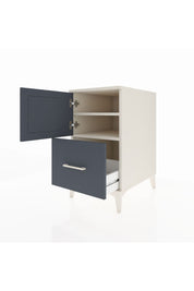 Kronos Komodin 2 Raflı Tek Çekmeceli Tek Kapaklı 44x59x80 Aytaşı-Antrasit