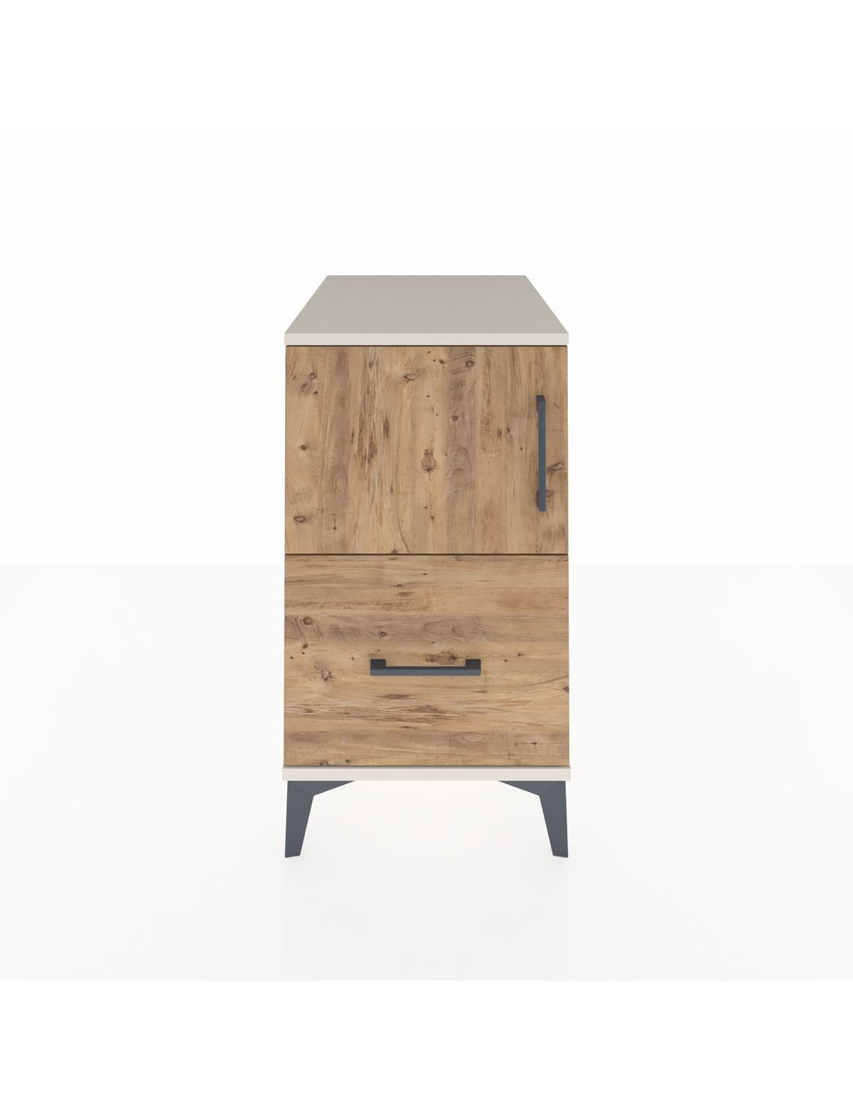 Kronos Komodin 2 Raflı Tek Çekmeceli Tek Kapaklı 44x59x80 Aytaşı-Çam