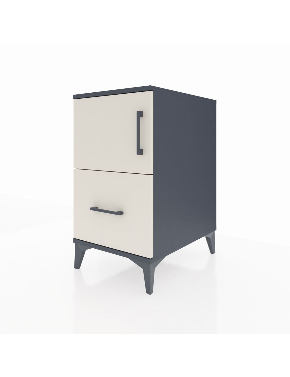 Kronos Komodin 2 Raflı Tek Çekmeceli Tek Kapaklı 44x59x80 - S74M019V4C