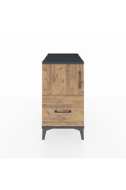 Kronos Komodin 2 Raflı Tek Çekmeceli Tek Kapaklı 44x59x80 Antrasit-Çam