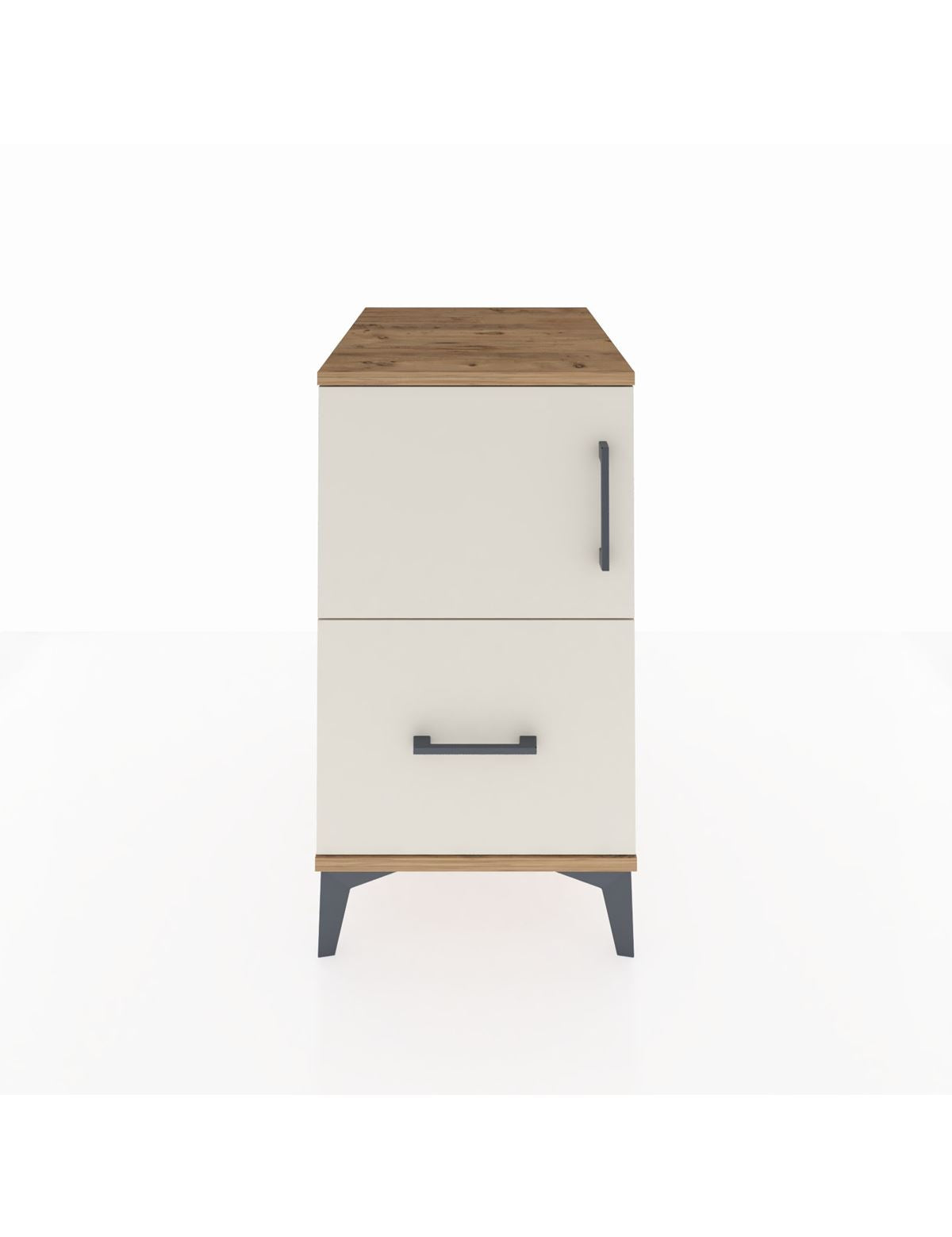 Kronos Komodin 2 Raflı Tek Çekmeceli Tek Kapaklı 44x59x80 Çam-Aytaşı