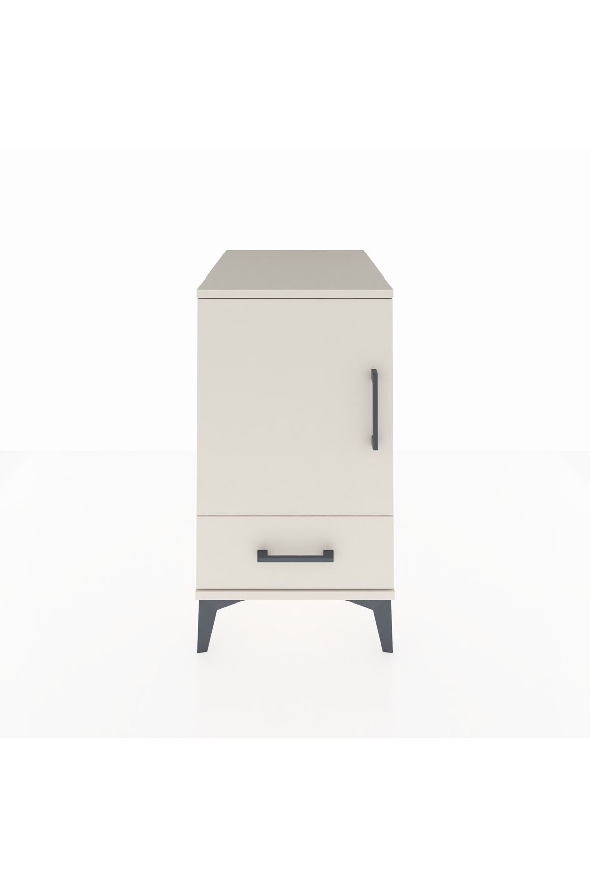 Kronos Komodin 2 Raflı Tek Çekmeceli Tek Kapaklı 44x59x80 Aytaşı-Aytaşı