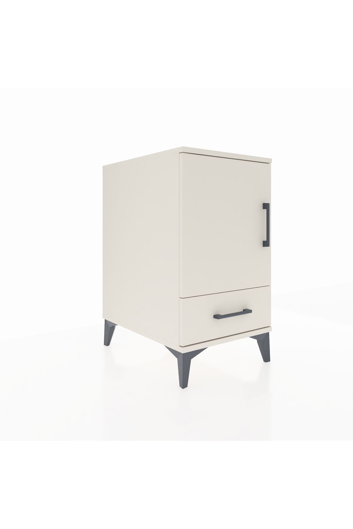 Kronos Komodin 2 Raflı Tek Çekmeceli Tek Kapaklı 44x59x80 Aytaşı-Aytaşı