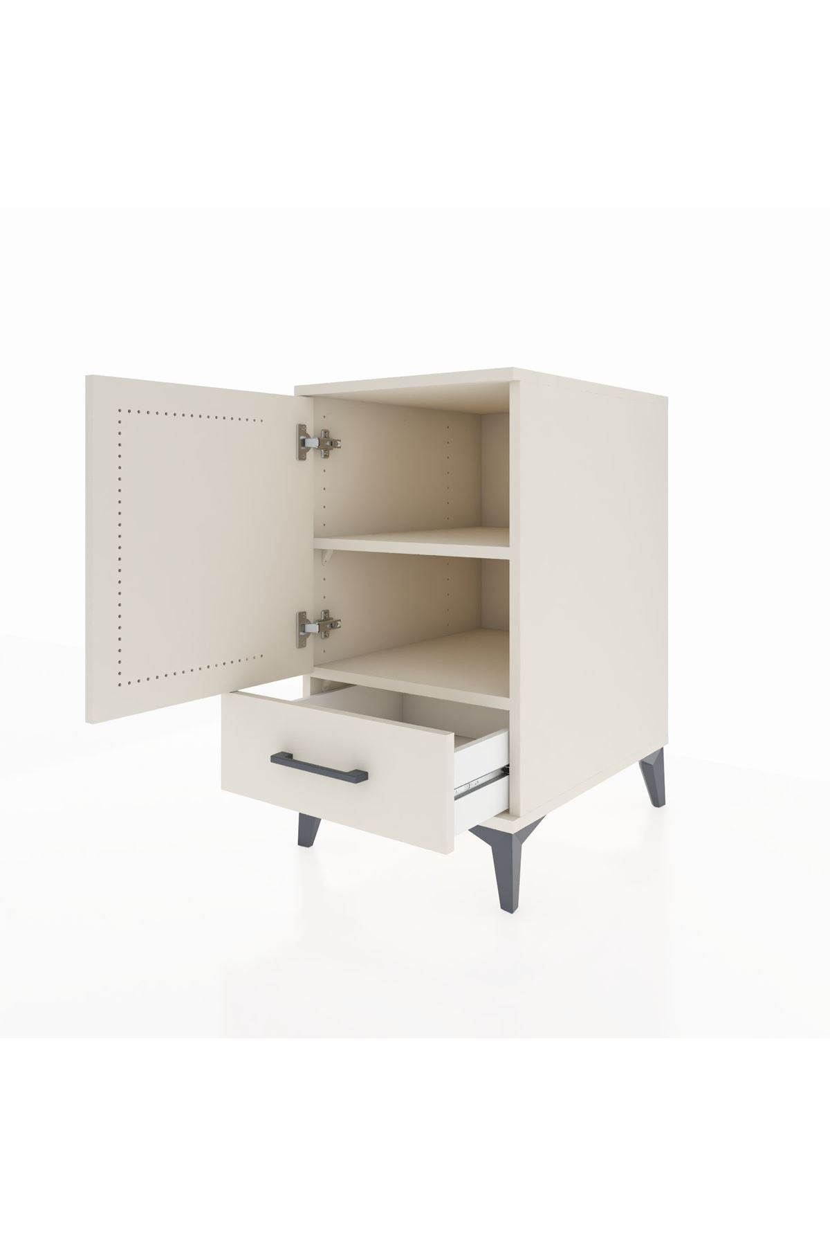 Kronos Komodin 2 Raflı Tek Çekmeceli Tek Kapaklı 44x59x80 Aytaşı-Aytaşı