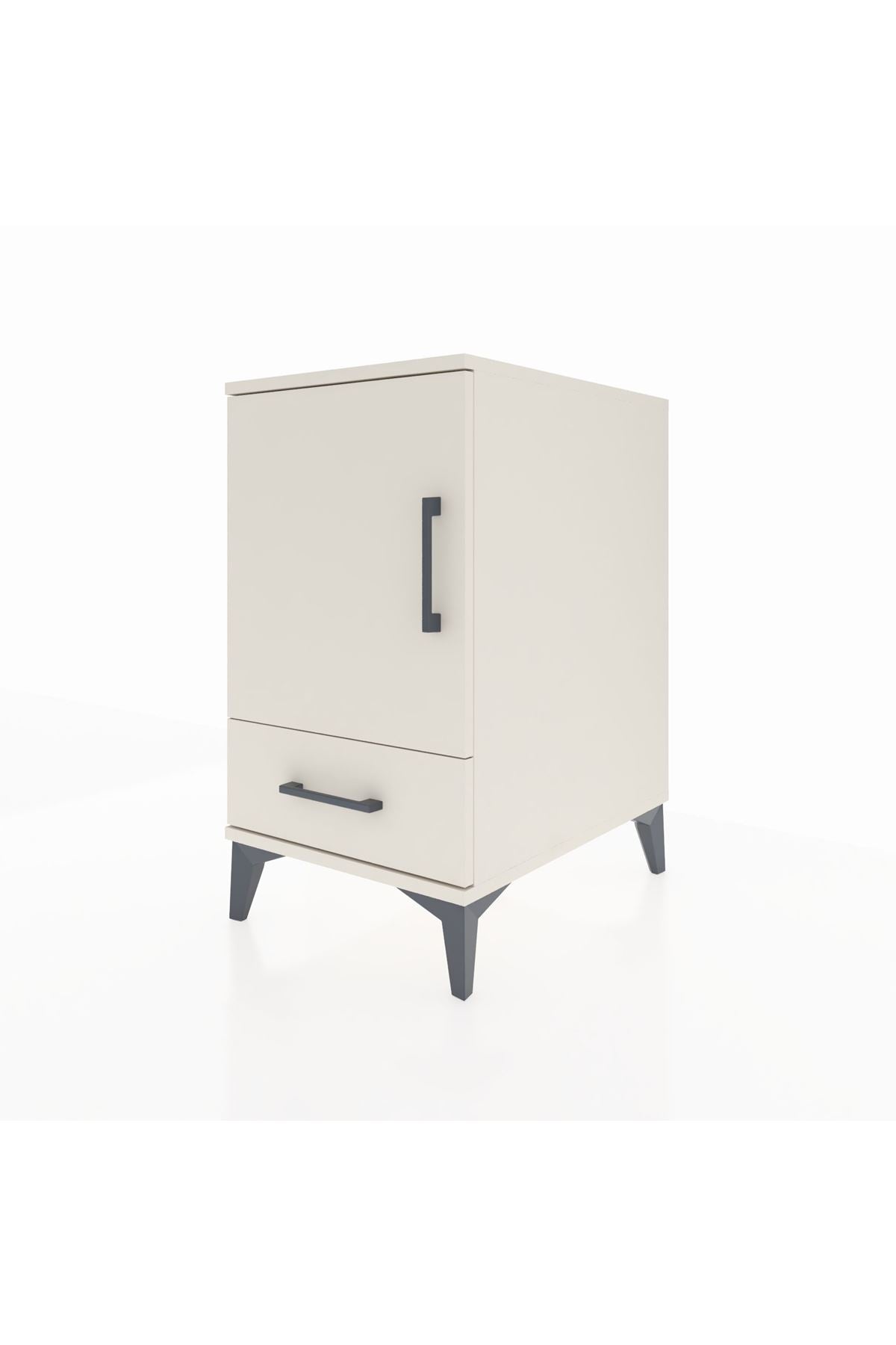 Kronos Komodin 2 Raflı Tek Çekmeceli Tek Kapaklı 44x59x80 Aytaşı-Aytaşı