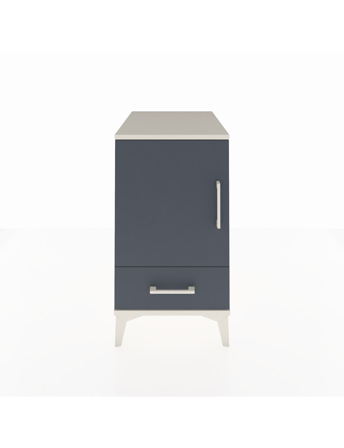 Kronos Komodin 2 Raflı Tek Çekmeceli Tek Kapaklı 44x59x80 Aytaşı-Antrasit