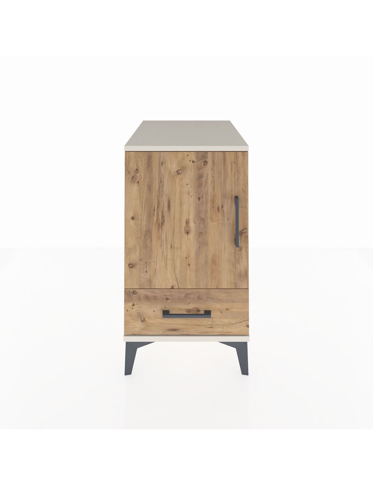 Kronos Komodin 2 Raflı Tek Çekmeceli Tek Kapaklı 44x59x80 Aytaşı-Çam