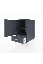 Kronos Komodin 2 Raflı Tek Çekmeceli Tek Kapaklı 44x59x80 Antrasit-Antrasit
