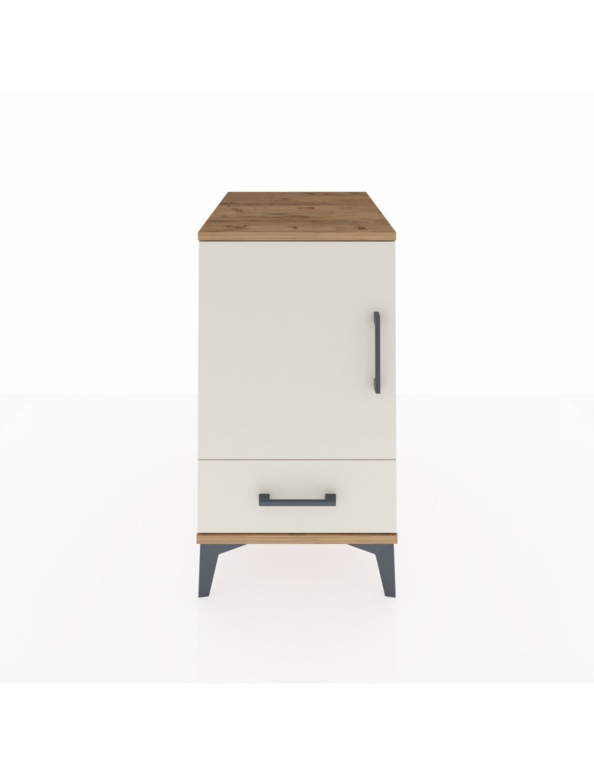 Kronos Komodin 2 Raflı Tek Çekmeceli Tek Kapaklı 44x59x80 Çam-Aytaşı