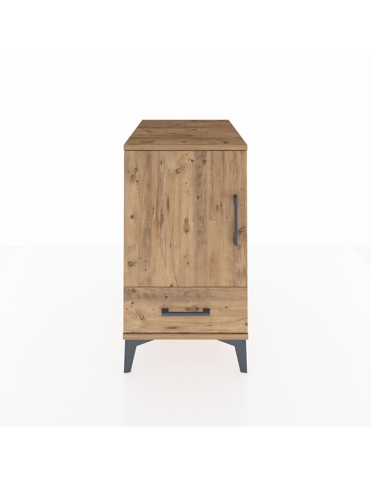 Kronos Komodin 2 Raflı Tek Çekmeceli Tek Kapaklı 44x59x80 Çam-Çam