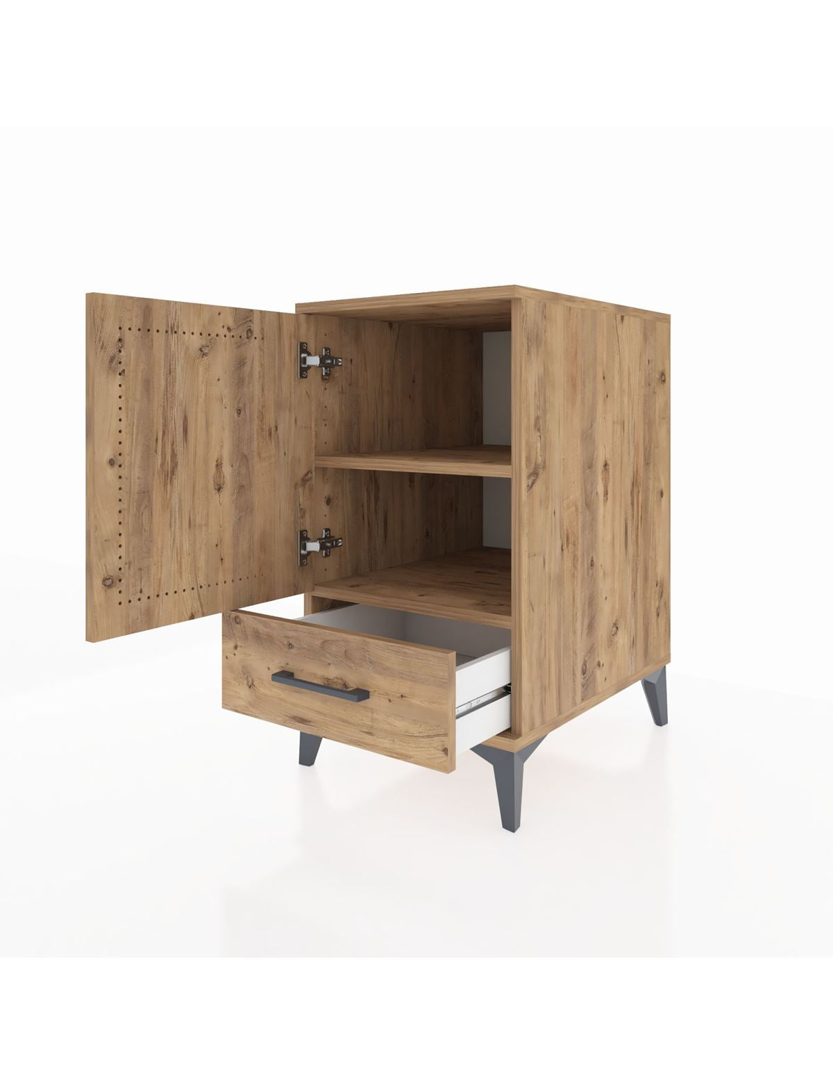 Kronos Komodin 2 Raflı Tek Çekmeceli Tek Kapaklı 44x59x80 - S74M020V9C