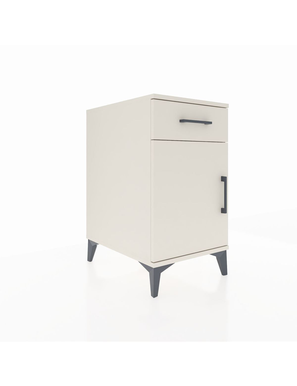 Kronos Komodin Tek Raflı Tek Çekmeceli Tek Kapaklı 44x59x80 Aytaşı-Aytaşı