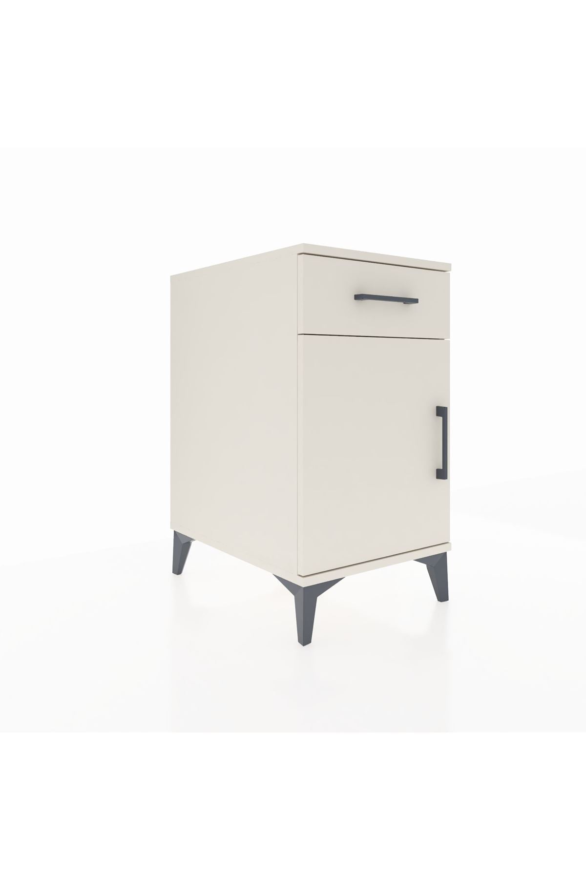 Kronos Komodin Tek Raflı Tek Çekmeceli Tek Kapaklı 44x59x80 Aytaşı-Aytaşı