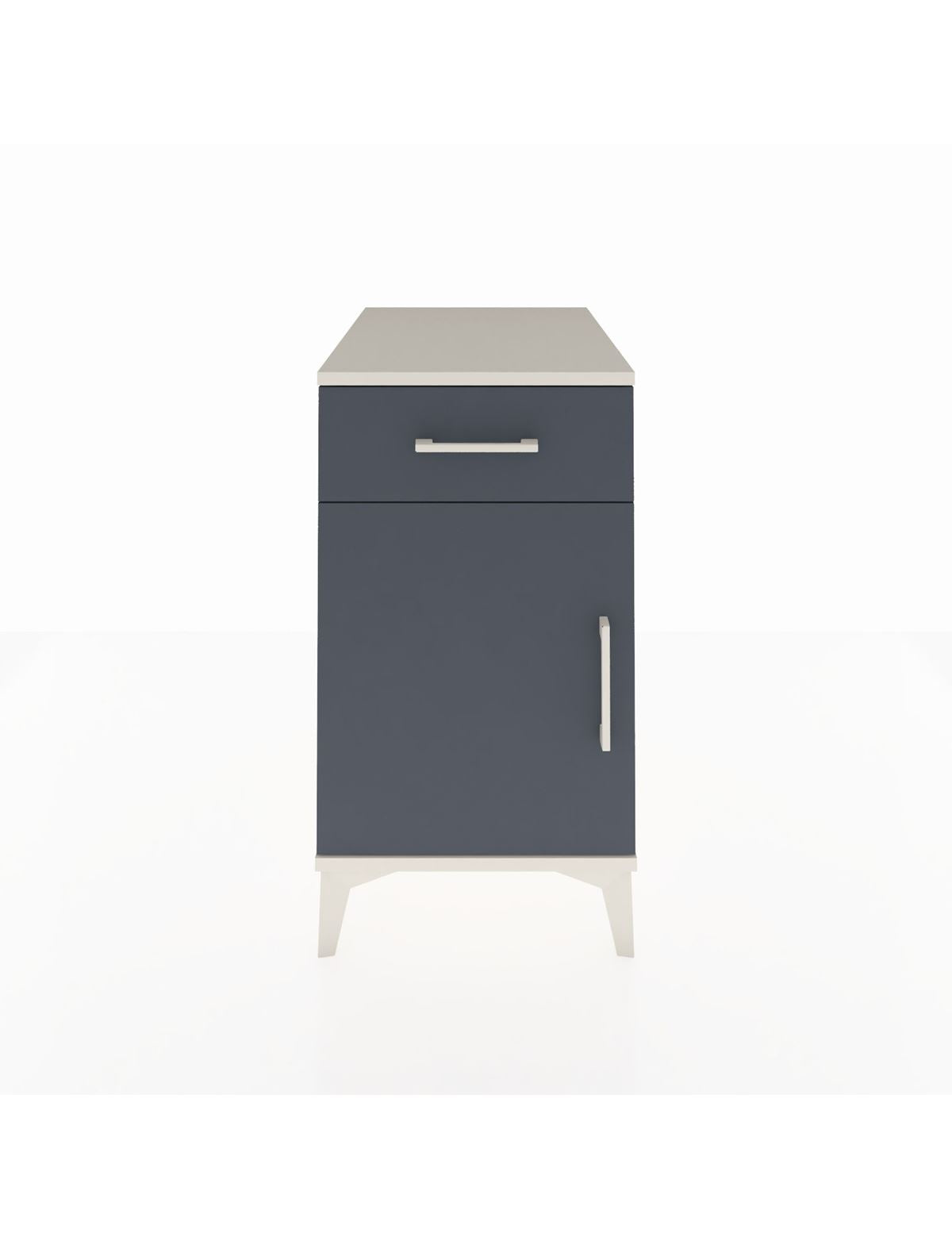 Kronos Komodin Tek Raflı Tek Çekmeceli Tek Kapaklı 44x59x80 Aytaşı-Antrasit