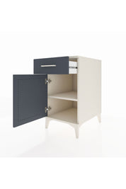 Kronos Komodin Tek Raflı Tek Çekmeceli Tek Kapaklı 44x59x80 Aytaşı-Antrasit