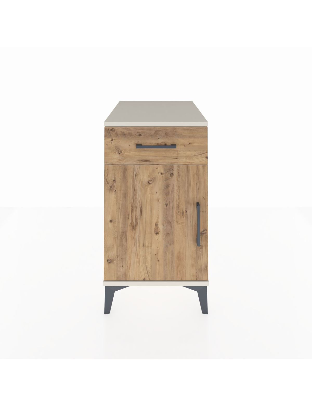 Kronos Komodin Tek Raflı Tek Çekmeceli Tek Kapaklı 44x59x80 Aytaşı-Çam