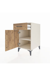 Kronos Komodin Tek Raflı Tek Çekmeceli Tek Kapaklı 44x59x80 Aytaşı-Çam