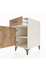 Kronos Komodin Tek Raflı Tek Çekmeceli Tek Kapaklı 44x59x80 Aytaşı-Çam